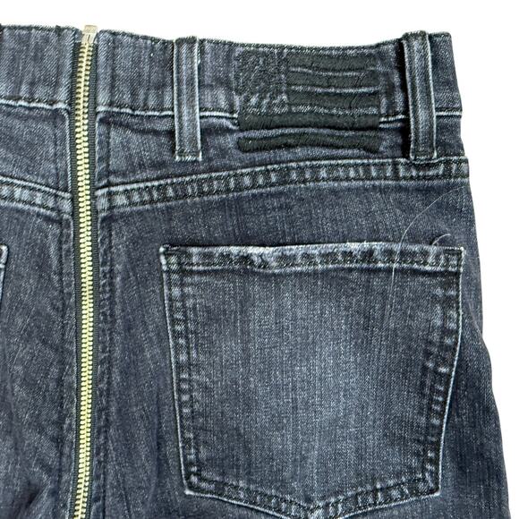 Revice Full Exposed Zipper Chaps Ankle High Rise Jeans Black Size 30 Club Wear - Picture 9 of 10